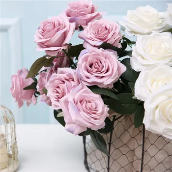 1 Krūva 10 Galvą Dirbtinio Šilko Prancūzijos Rožių Puokštė Netikrą Gėlių Kompozicijų Lentelė Daisy Vestuvių Gėlės Dekoras Šalies Priedų