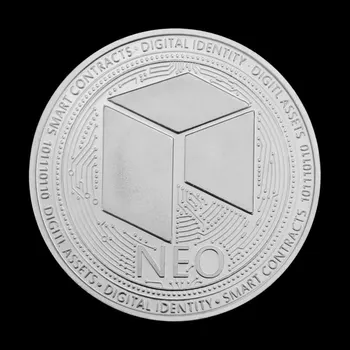 1 VNT NEO Suvenyrų Monetos, Aukso spalvos Cryptocurrency Monetos Fizinio Sidabro Padengtą Kolekcija Meno NEO Proginės Monetos