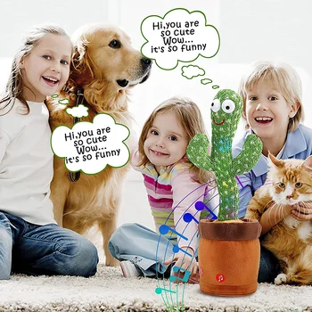 120 Dainų Kaktusas Kalbėti Pliušinis Žaislas Dainavimo Kaktusas Kartoja, Ką Jūs Sakote, Elektros Kalbėti Kaktusas Lėlės Vaikų Švietimo Žaislas Dovana