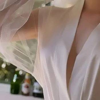 2021 Ilgai Nuotakos Apdaras Vestuvių Pijama Baltas Chalatas Moterų Sexy Sleepwear Moterų Tinklinio Ir Plunksnų Antrankiai Homewear Siuvinėjimo Nėrinių