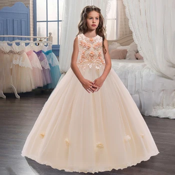 2022 Bridesmaid Mergina Šalis Vestuvių Suknelė, Vaikams, Suknelės Mergina, Vaikų Drabužiai, Vakaro Princesė Dress Vaiko Mergaitė 10 Metų