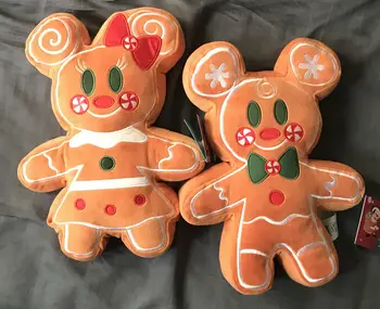 2vnt Kalėdų 2020 Mickey ir Minnie Meduoliai su imbiero priedais Slapukas Kvapus Pliušas Pagalvės Naujas