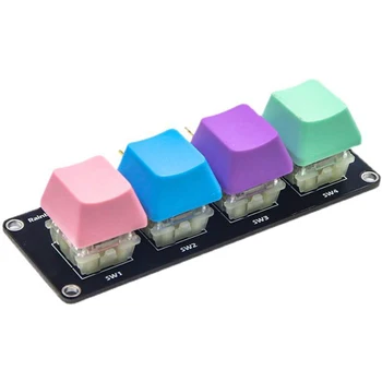4 Mygtukai RGB Mechaninė Klaviatūros Klaviatūros Modulis Vaivorykštė LED MAX-Raktas X4 SK6812 RGB Full LED Mygtuką Arduino, Statyba Blokai