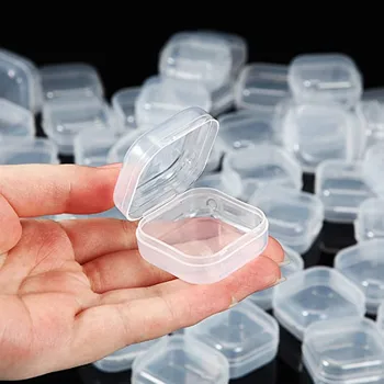 50pcs Mini Plastiko, Sandėliavimo Konteineriai, Langelyje Nešiojamų Tabletes Medicina Turėtojas Saugojimo Organizatorius Papuošalai Pakuotės Auskarai Žiedai