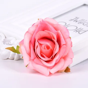 7CM Romantiškas Šilko Rožės Dirbtinių Gėlių Galvos 