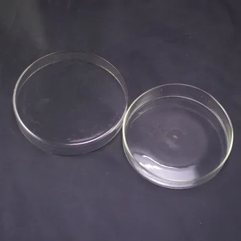 90mm Petri lėkštelės su dangteliais, skaidraus stiklo