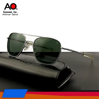 Aviacijos stiklo Akiniai nuo saulės Vyrams 2022 Amerikos Kariuomenės Karinių Optinis AO54 Saulės Akiniai piloto vairavimo akinius Oculos de sol masculino