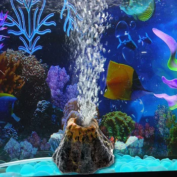Derva Povandeninis Ugnikalnis Animacija Kraštovaizdžio Deguonies Siurblys Oro Burbulas Akmens Apdaila Naras, Pneumatinės Akvariumas Ornamentu
