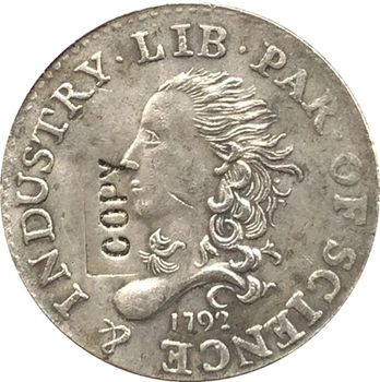 Didmeninė 1792 Pusė Disme Monetos Kopiją coper gamybos sidabruotas