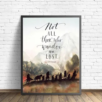 Fantazija Literatūra Filmą Drobės Tapybos Cituoja J. R. R Tolkien Spaudinių Plakatas Sienos paveiksl, skirtą Kambarį Namuose Cuadros Dekoras