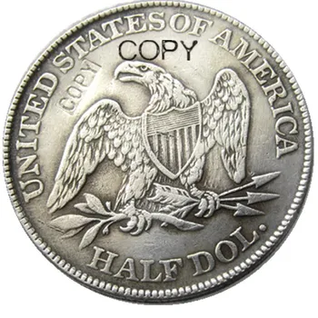 JAV 1865 Laisvės Sėdi Pusė Doleris Sidabro Padengtą Kopijuoti Monetas