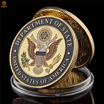JAV Valstybės Departamentas Ambasada Paryžiuje (Prancūzija Bokštas Suvenyrų Iššūkis Aukso Kolekcinių Monetų Kopijos