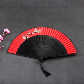 Kinų Stiliaus Ponios Ventiliatorius Kompaktiškas Nešiojamasis Šokių Hanfu Klasikinio Vasaros Cheongsam Lankstymo Ventiliatorius