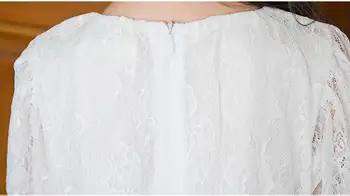 Korėjos Mergaitėms ilgomis Rankovėmis Nėrinių Suknelės Saldus Vaikai Patenka Drabužių 5 6 8 10 metų Atsitiktinis Kelio Ilgis Vaikų Suknelė