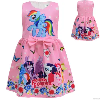 Maža Mergaitė, Vasaros Suknelė Princesė Išgalvotas Vaikas Drabužius Vestidos už Gimtadienio Cosplay Kostiumų vaikai mano mažai Pony suknelės