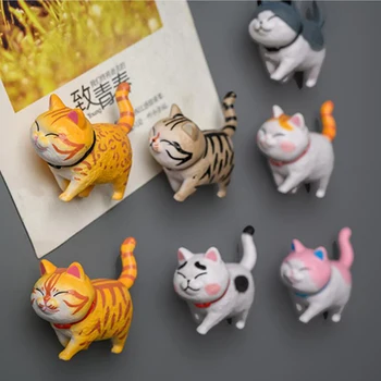 Mielas Kitty Šaldytuvas Pasta Šiltas Serijos 3D Katė Magnetinio Pasta Namų Puošybai Kūrybos Dovana Gyvūnų Šaldytuvas Lipdukai Naujas