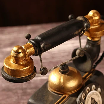 Naujas Vintage Dervos Telefono Modelis Miniatiūriniai Amatų Fotografijos Rekvizitai Baras Namų Dekoro Retro Baldai Figūrėlės Telefono Miniatiūriniai