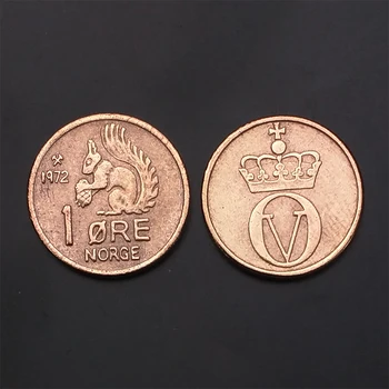 Norvegija 1 Rūdos Coin Nekilnojamojo Originali Originalios Monetos Comemorative Monetų Kolekciją Retas Unc