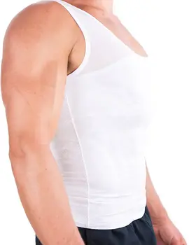 Originalūs vyriški Krūtinės Suspaudimo Marškinėliai Paslėpti Ginekomastija Moobs Kūno Kostiumas Mens Shapewear