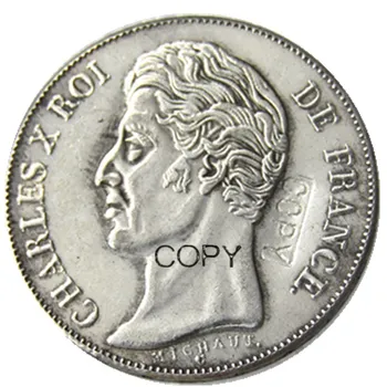 Prancūzija 1 Frankas 1830A Sidabro Padengtą Kopijuoti Monetas