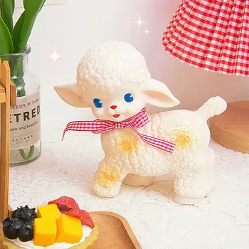 Retro Klasika Gumos Avių Lėlės Cute Girl Brangioji Žaislas, Žaislai Statinio Dovana Ėriukų Apdailos Gimtadienio Gyvūnų Skambėjo Modelis C0Z1