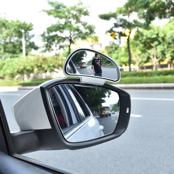1piece Aukštos kokybės 360adjustable laipsnių Plataus Kampo Pusės Galinis Veidrodėliai blind spot Snap būdas, automobilių stovėjimo aikštelė Papildomas galinio vaizdo veidrodis