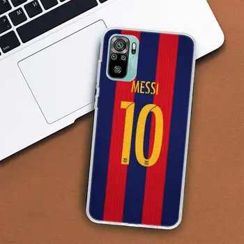 Futbolo Superžvaigždė M-Messi 10 Telefoną Atveju Xiaomi Redmi Pastaba 10 9 8 11 Pro 9S 10S 8T 7 6 5 9A 9C 9T 8A 7A 6A Spausdinti Modelį, Cov