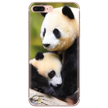 Kūdikis-S-Panda-S-Bear-Kinija-Mielas-Azijos iPhone 10 11 12 Mini Pro 4S 5S SE 5C 6 6S 7 8 X XR XS Plius Max 2020 mobiliojo Telefono dėklas