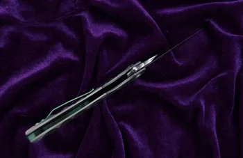 LEMIFSHE magija peilis Flipper sulankstomas peilis D2 ašmenys TC4 titano Taktinis rutulinis guolis kempingas medžioklės lauko EDC įrankiai