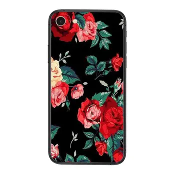 Raudonas drugelis ant balto rožės gėlių Enfant Soft Telefoną Atveju Redmi Pastaba 10 9 9S 9T 8 8T 7 6 5 5A 4 Pro Max 4G 5G